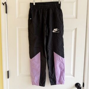 Vintage‎ Y2K Kids Nike Sportswear Colorblock Track Pants Black Lavender XL